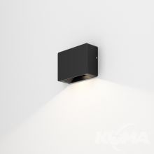Ledpoint square kinkiet zewnętrzny IP65 4W 2700K dół czarny
